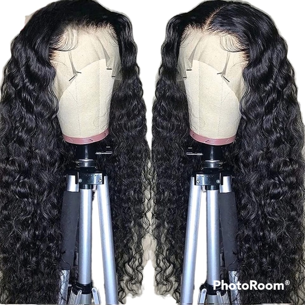 Black wig lace front